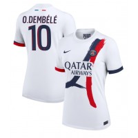 Fotballdrakt Dame Paris Saint-Germain Ousmane Dembele #10 Bortedrakt 2024-25 Kortermet